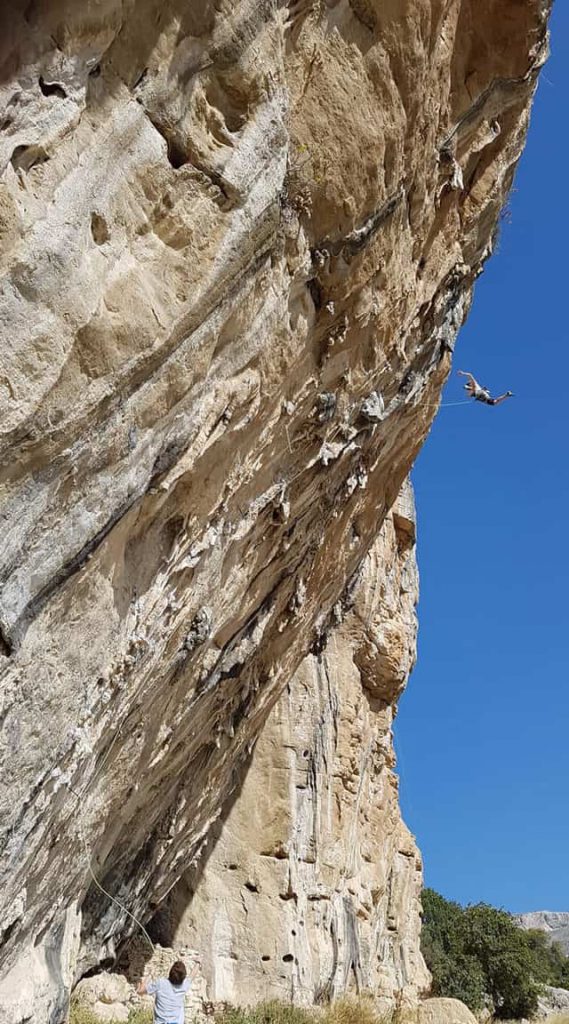 expert climbing in el chorro