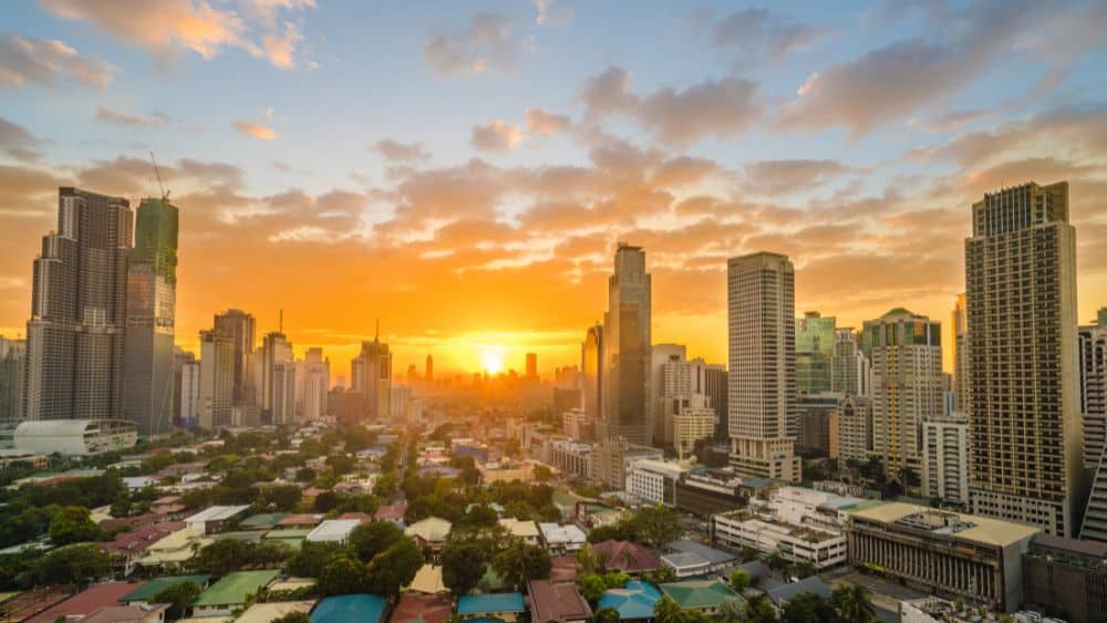 city sunset photo