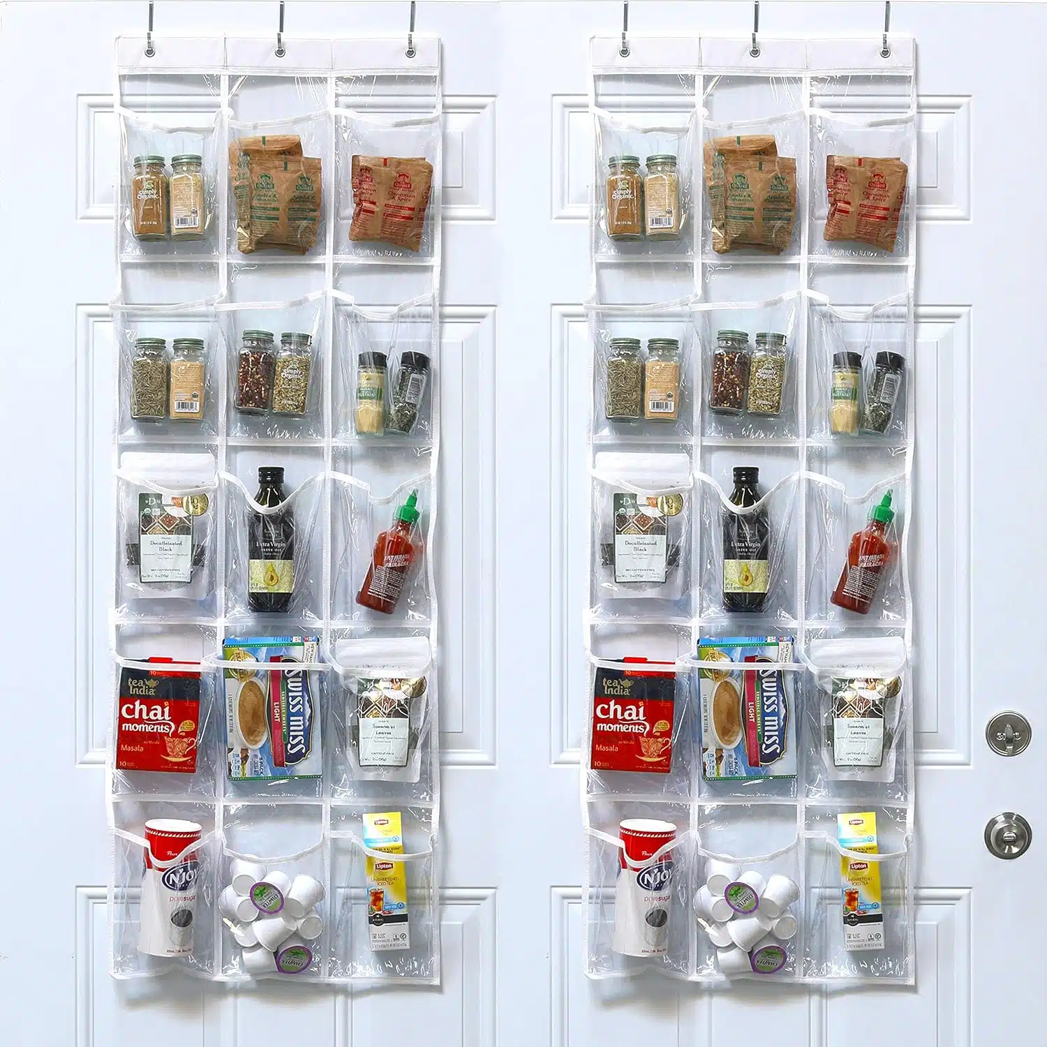 Simple Houseware Crystal Clear Over The Door Hanging Pantry Organizer