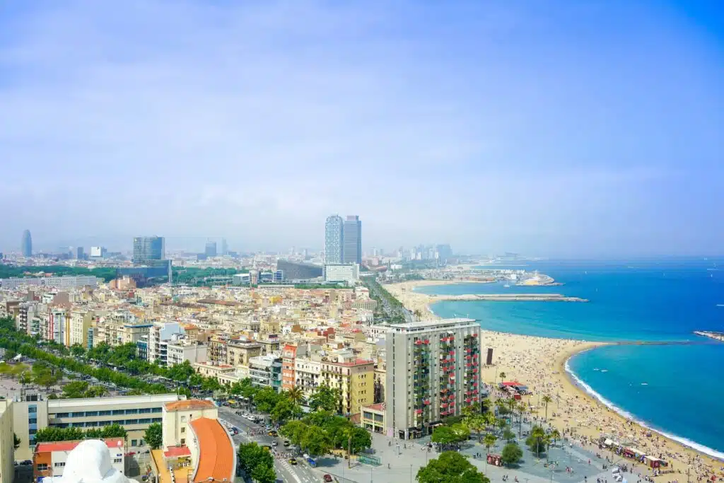 scenic view of barcelona in Spain