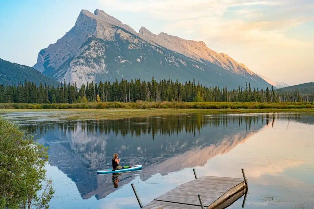 scenic view of mountain reflection in a lake