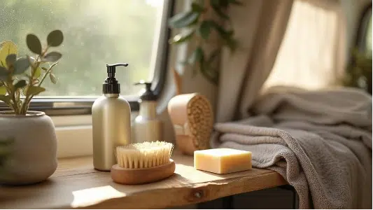 Compact van-life shower kit